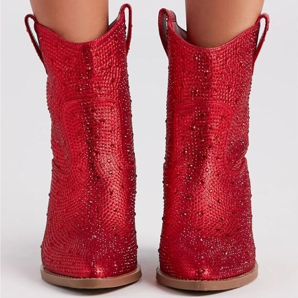 BRAND NEW FOREVER RIVER RHINESTONE WESTERN BOOTIES R3 - Picture 7 of 16